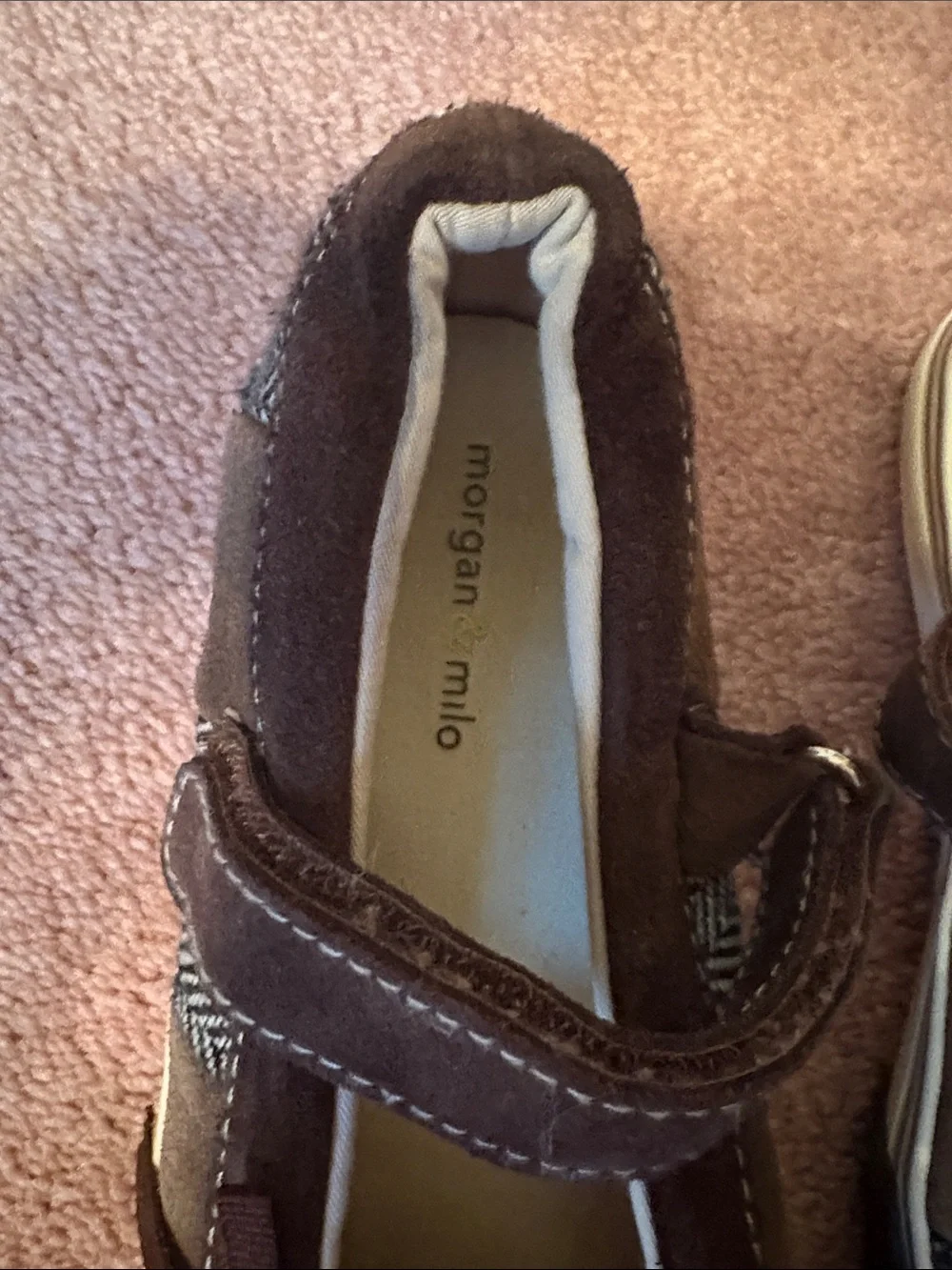Morgan & Milo Brown, Cream & Black Girls' Mary Jane Shoes